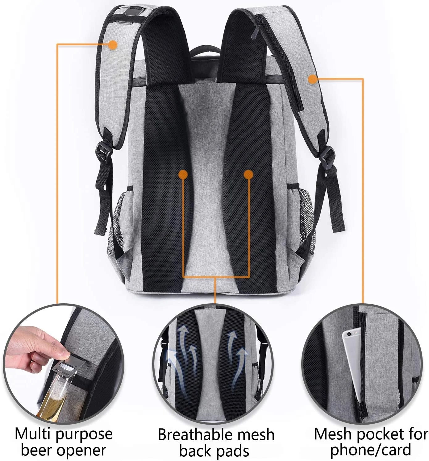 30-Can Leakproof and Waterproof Cooler Backpack | Insulated, Durable Gear for Hiking, Camping & Sailing