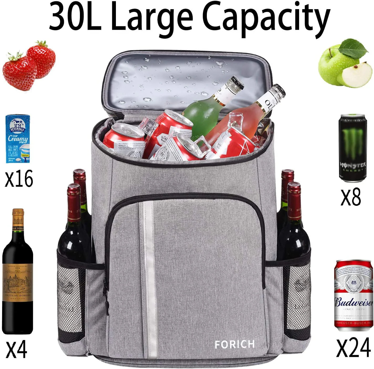 30-Can Leakproof and Waterproof Cooler Backpack | Insulated, Durable Gear for Hiking, Camping & Sailing