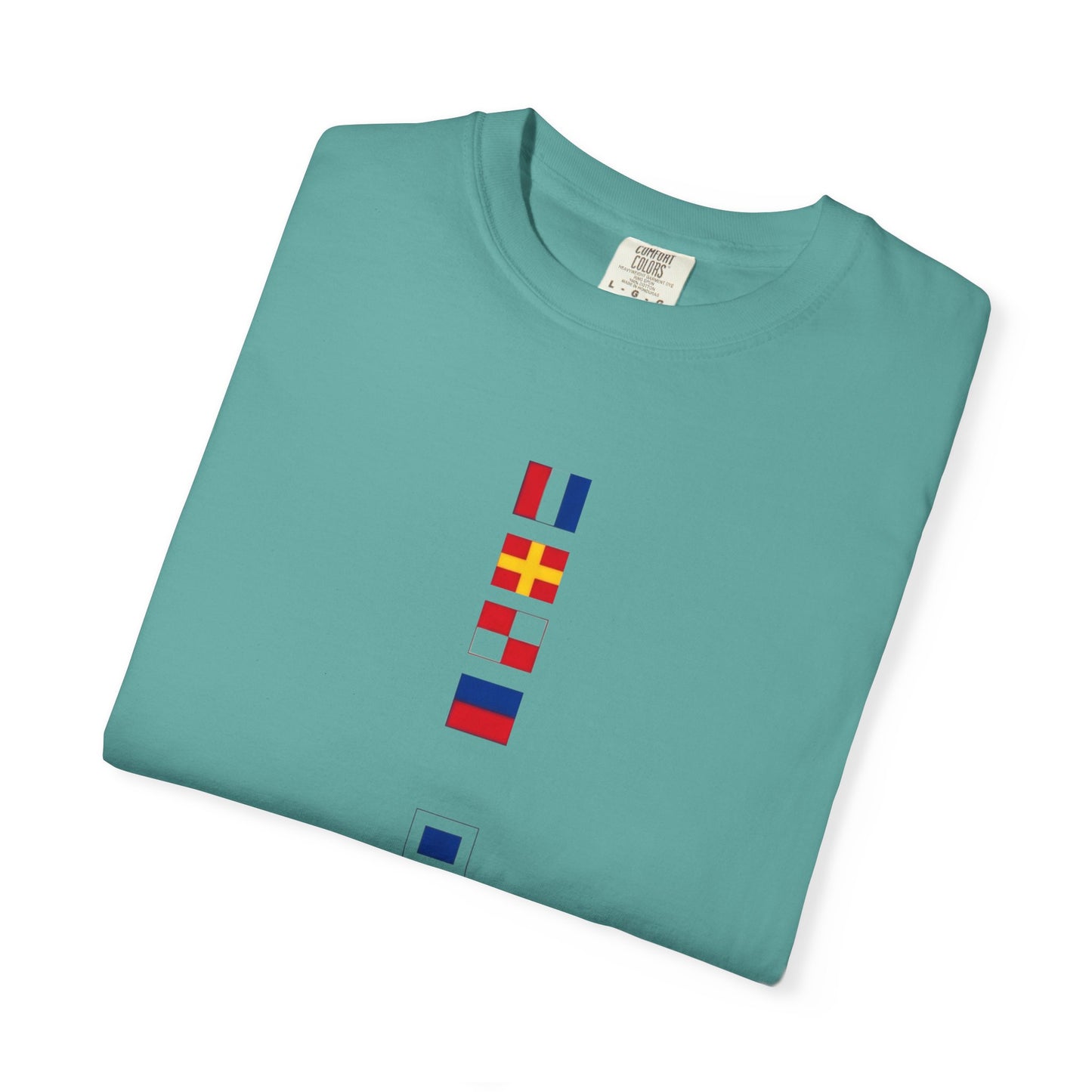 Nautical Signal Flag T-Shirt | Maritime Alphabet Graphic Tee | International Code Flags Shirt | Sailing Yacht Gift | Selected Crew Apparel