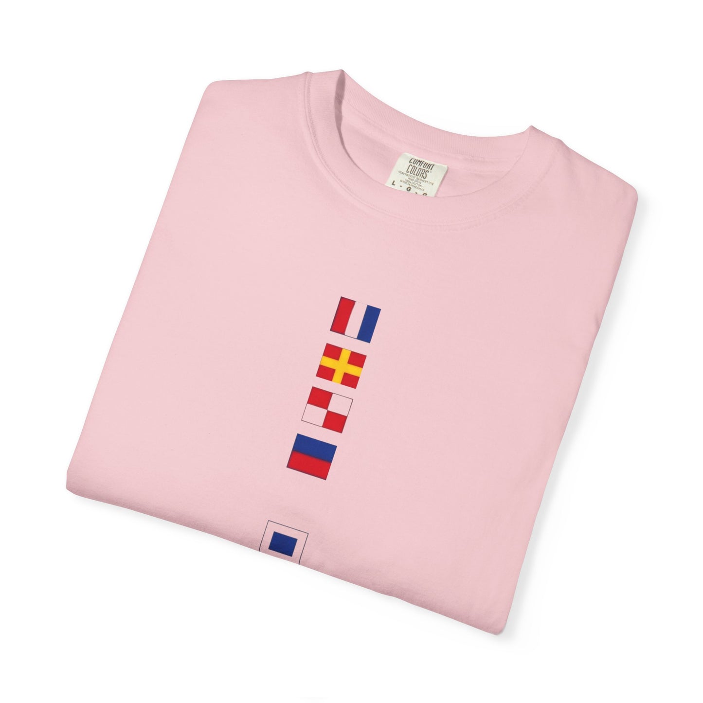 Nautical Signal Flag T-Shirt | Maritime Alphabet Graphic Tee | International Code Flags Shirt | Sailing Yacht Gift | Selected Crew Apparel