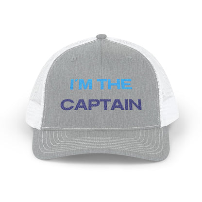 I’m The Captain Trucker Cap — Embroidered Snapback Hat for Boaters & Team Leaders