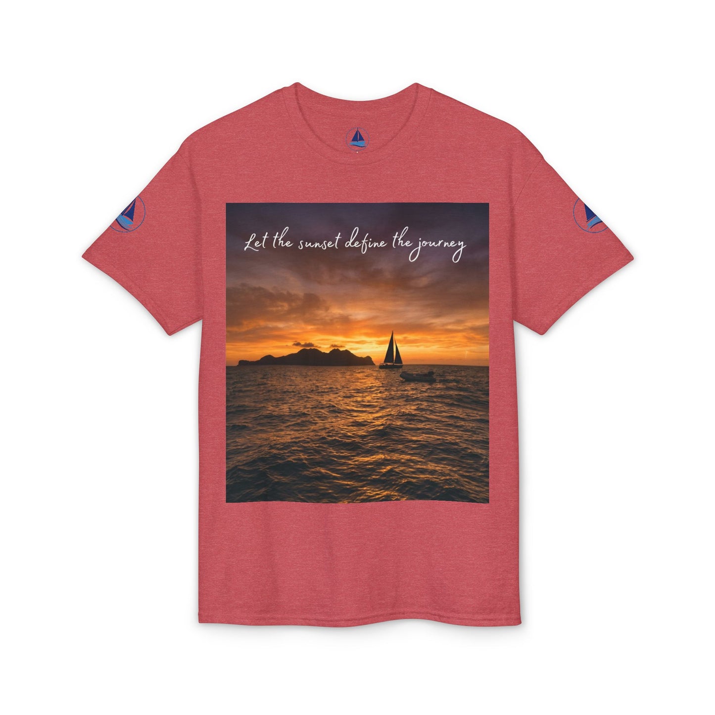 Sailing Sunset T-Shirt | Vintage Yacht Graphic Tee | Nautical Horizon Sailor Gift | Ocean Navigator Apparel | True Sailor Selected Crew