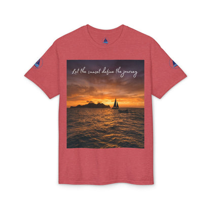 Sailing Sunset T-Shirt | Vintage Yacht Graphic Tee | Nautical Horizon Sailor Gift | Ocean Navigator Apparel | True Sailor Selected Crew