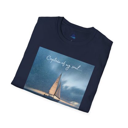 Sailboat Sunset T-Shirt – “Captains of my soul…sailor of my fate” Nautical Graphic Tee