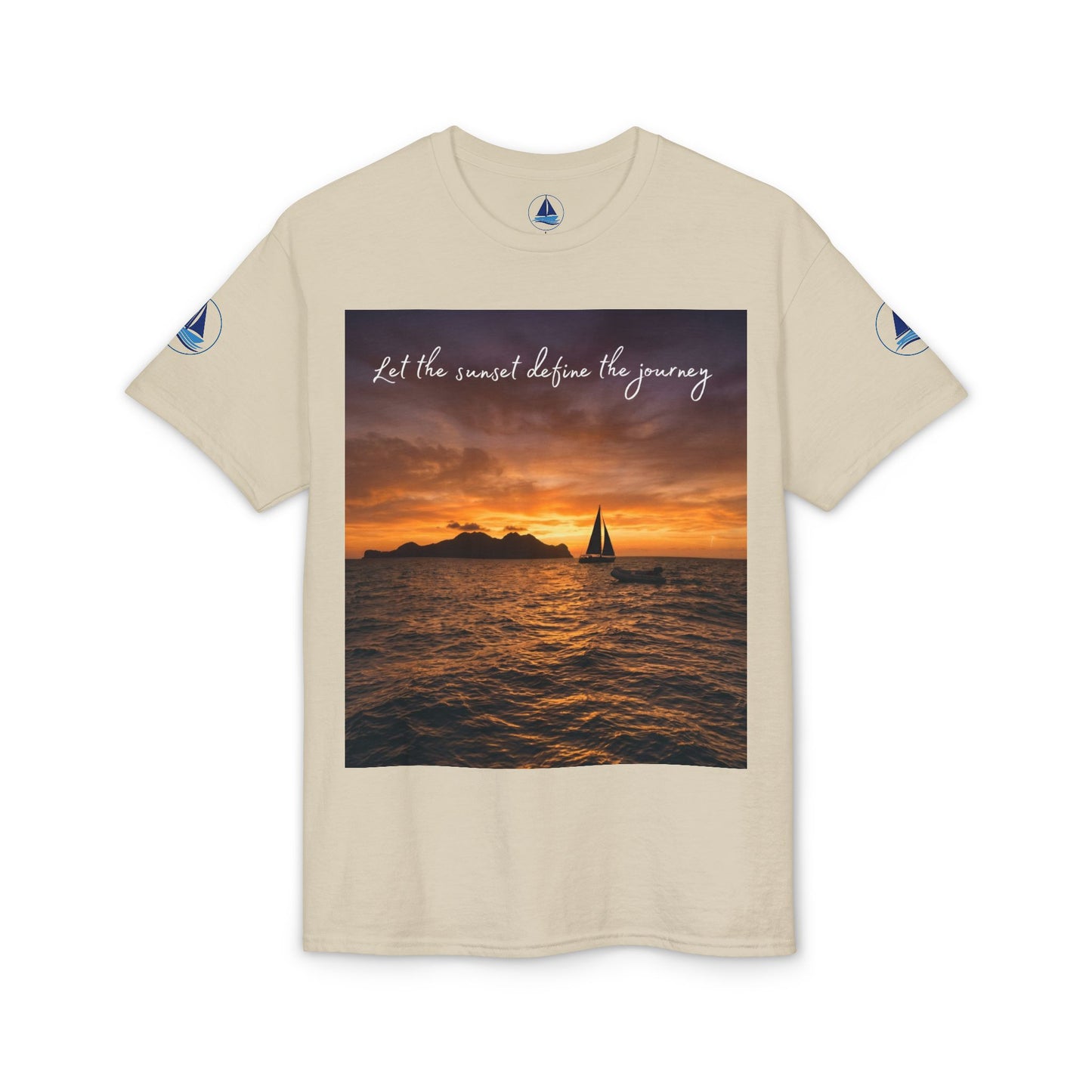 Sailing Sunset T-Shirt | Vintage Yacht Graphic Tee | Nautical Horizon Sailor Gift | Ocean Navigator Apparel | True Sailor Selected Crew