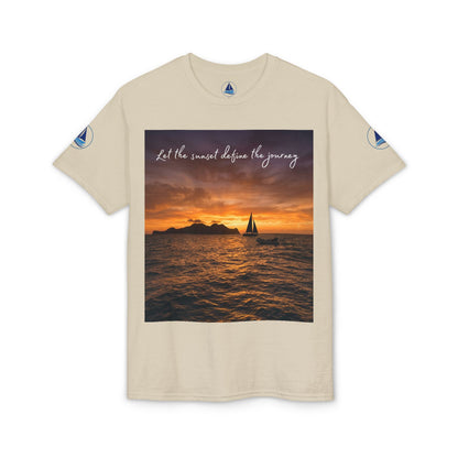 Sailing Sunset T-Shirt | Vintage Yacht Graphic Tee | Nautical Horizon Sailor Gift | Ocean Navigator Apparel | True Sailor Selected Crew