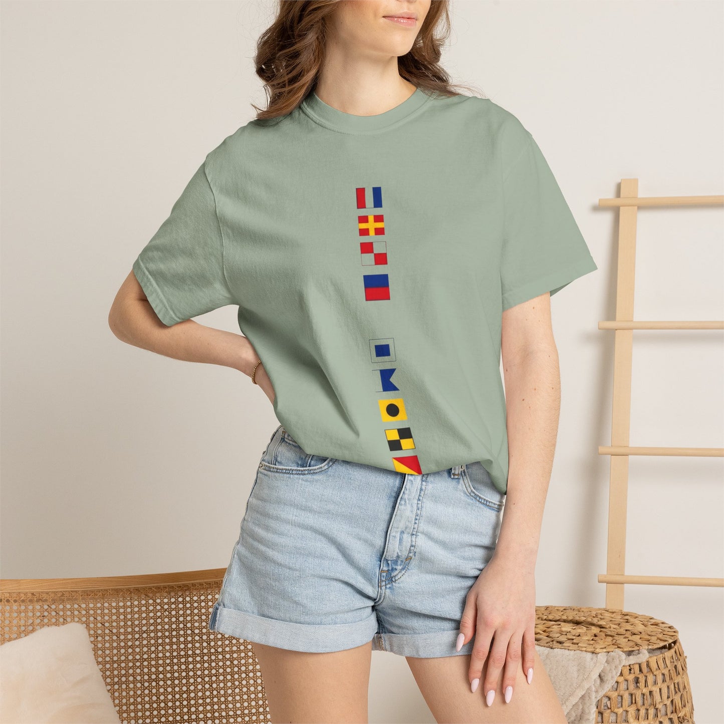 Nautical Signal Flag T-Shirt | Maritime Alphabet Graphic Tee | International Code Flags Shirt | Sailing Yacht Gift | Selected Crew Apparel