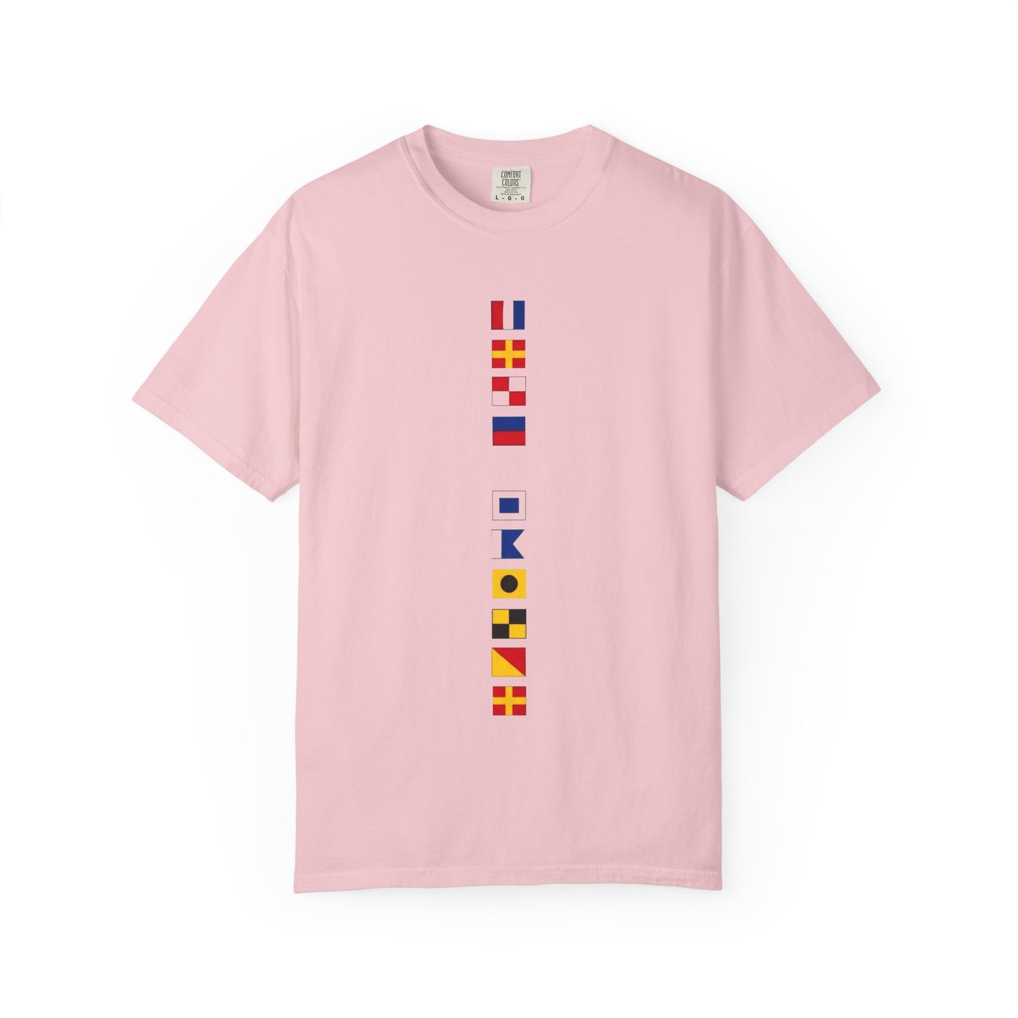 Nautical Signal Flag T-Shirt | Maritime Alphabet Graphic Tee | International Code Flags Shirt | Sailing Yacht Gift | Selected Crew Apparel