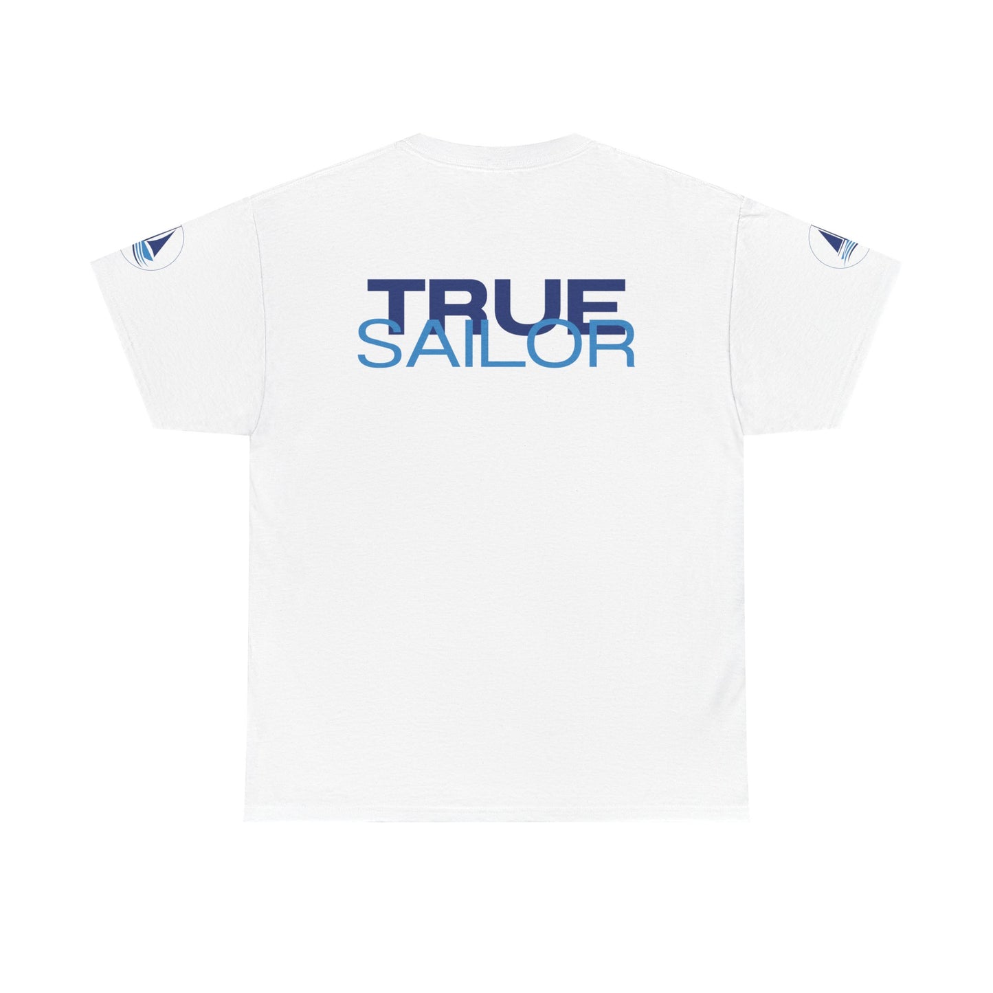 True Sailor Sunset T-Shirt "The Witness of Light" — Sailboat Sunset Graphic Tee with "True Sailor" Back