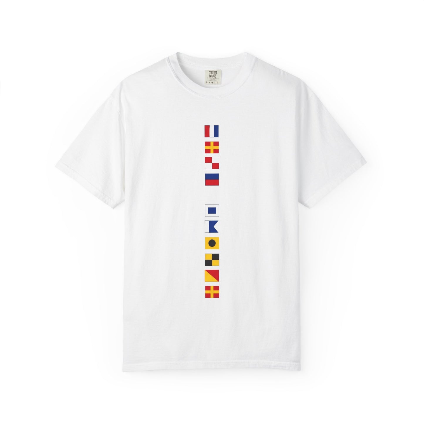 Nautical Signal Flag T-Shirt | Maritime Alphabet Graphic Tee | International Code Flags Shirt | Sailing Yacht Gift | Selected Crew Apparel