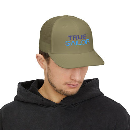 Nautical Snapback Trucker Cap - Sailboat Helm Mesh Hat - Sailing Gift for Men - Ocean Horizon Snapback - Premium Yacht Captain Boating Apparel