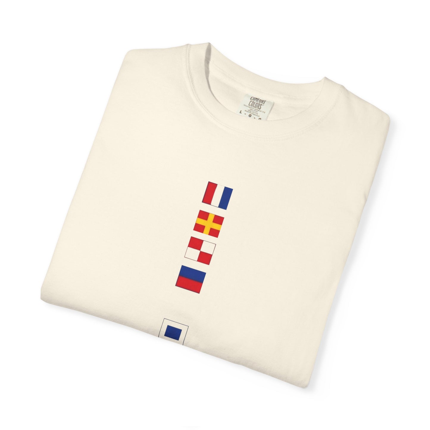 Nautical Signal Flag T-Shirt | Maritime Alphabet Graphic Tee | International Code Flags Shirt | Sailing Yacht Gift | Selected Crew Apparel