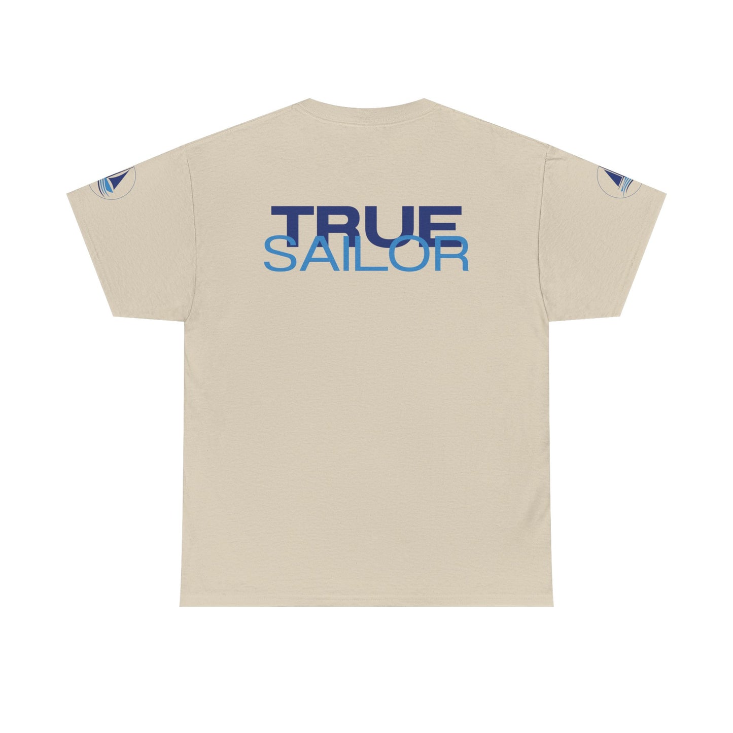 True Sailor Sunset T-Shirt "The Witness of Light" — Sailboat Sunset Graphic Tee with "True Sailor" Back