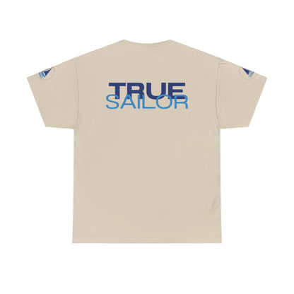 True Sailor Sunset T-Shirt "The Witness of Light" — Sailboat Sunset Graphic Tee with "True Sailor" Back