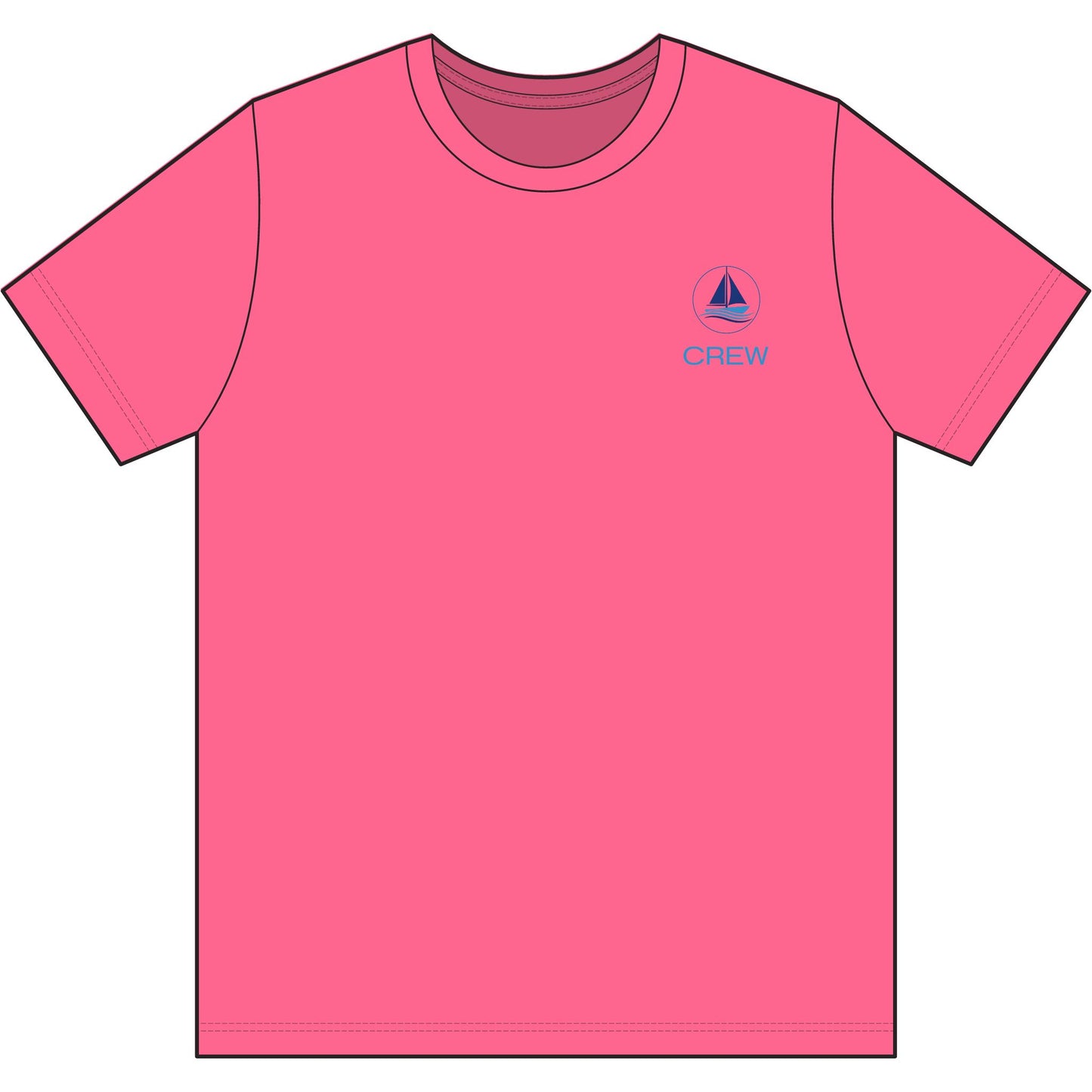 Crew Performance Tee - Nautical Sailboat Athletic Shirt - Sailing Gift for Men/Women - Matching Boat Crew Apparel - Moisture Wicking UV Sun Protection Shirt