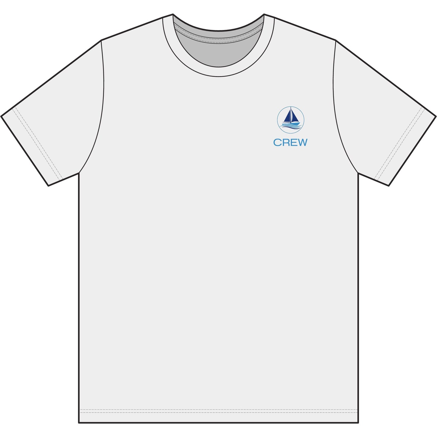 Crew Performance Tee - Nautical Sailboat Athletic Shirt - Sailing Gift for Men/Women - Matching Boat Crew Apparel - Moisture Wicking UV Sun Protection Shirt