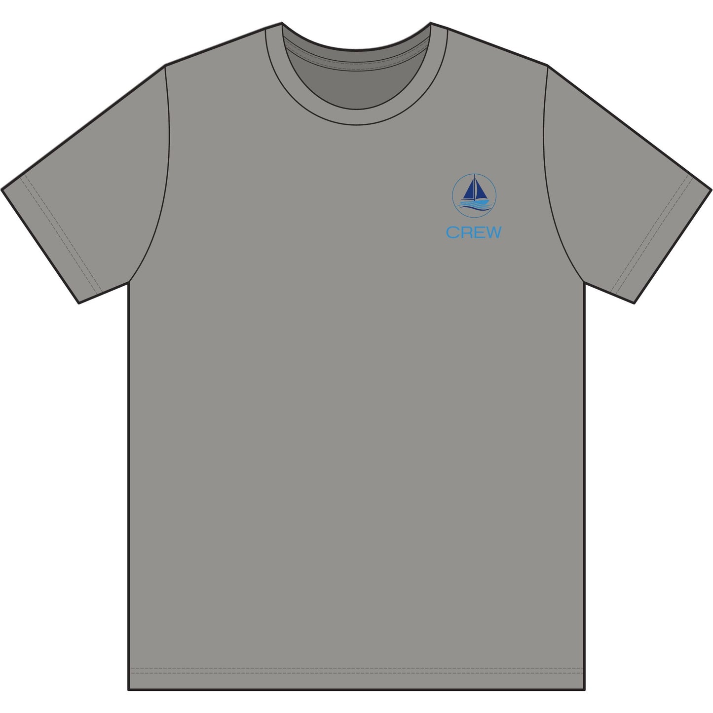 Crew Performance Tee - Nautical Sailboat Athletic Shirt - Sailing Gift for Men/Women - Matching Boat Crew Apparel - Moisture Wicking UV Sun Protection Shirt