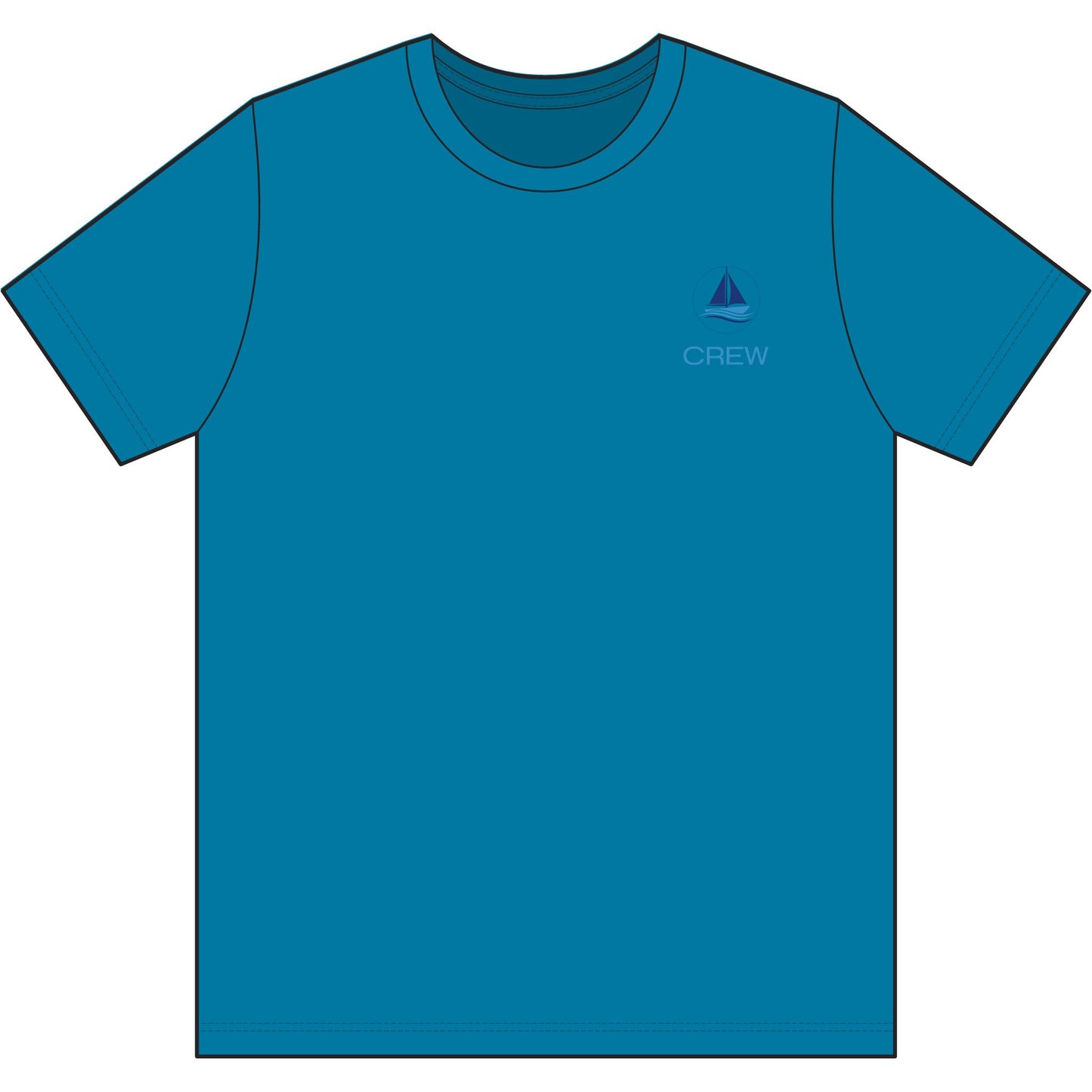 Crew Performance Tee - Nautical Sailboat Athletic Shirt - Sailing Gift for Men/Women - Matching Boat Crew Apparel - Moisture Wicking UV Sun Protection Shirt