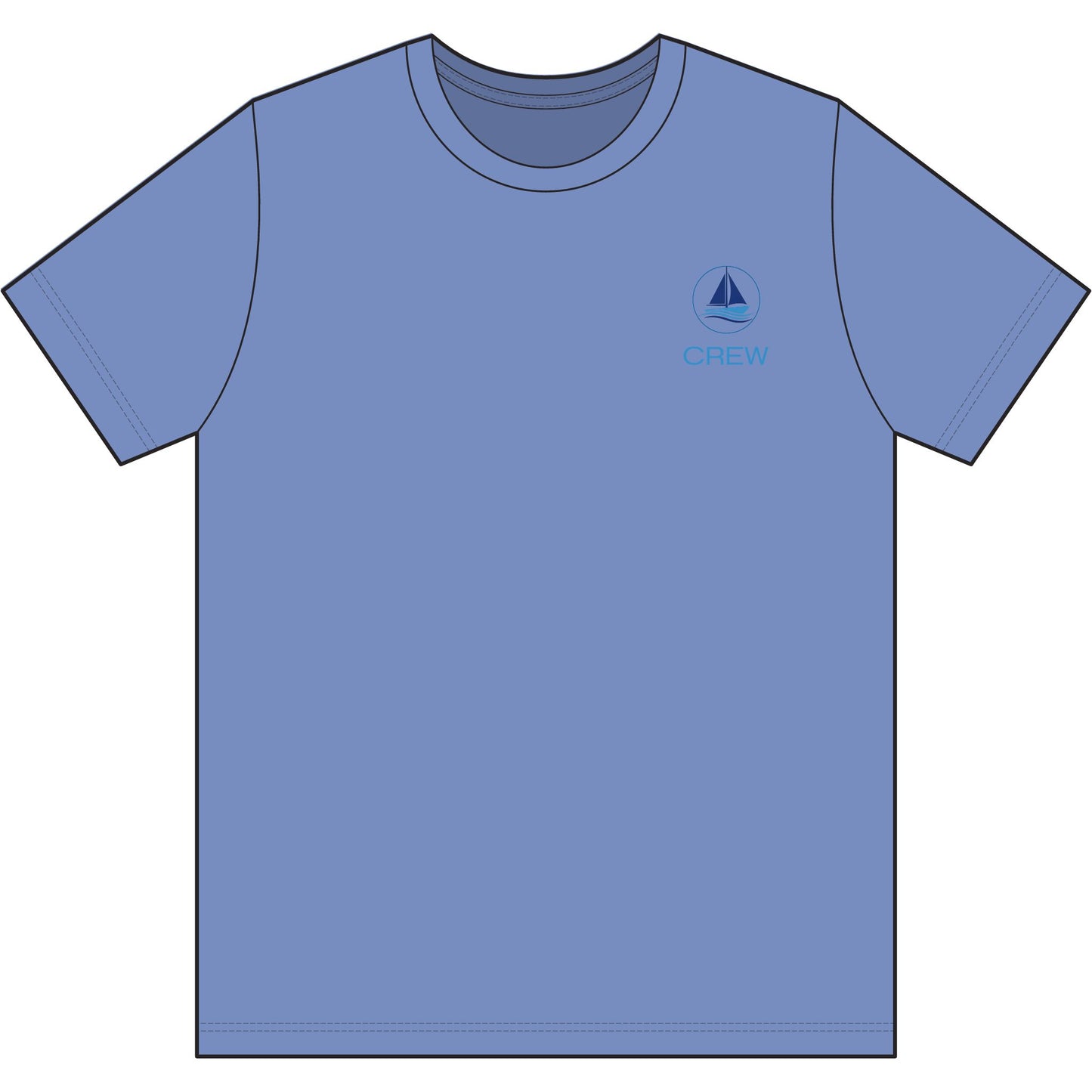 Crew Performance Tee - Nautical Sailboat Athletic Shirt - Sailing Gift for Men/Women - Matching Boat Crew Apparel - Moisture Wicking UV Sun Protection Shirt