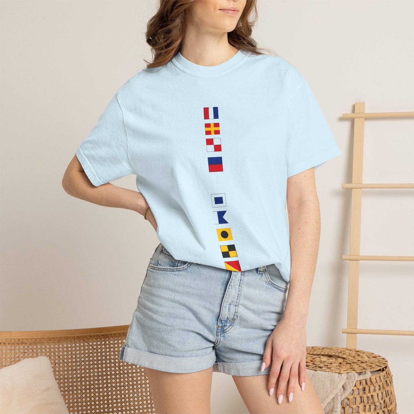 Nautical Signal Flag T-Shirt | Maritime Alphabet Graphic Tee | International Code Flags Shirt | Sailing Yacht Gift | Selected Crew Apparel