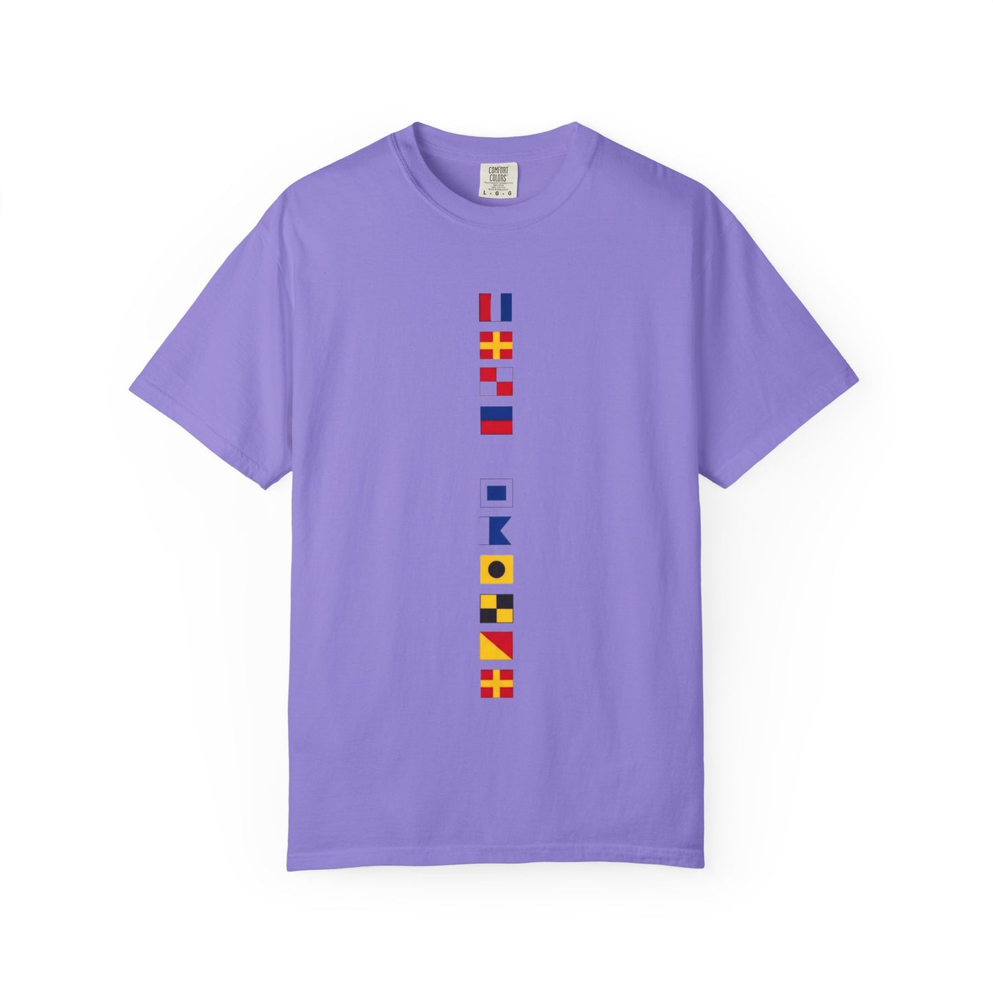 Nautical Signal Flag T-Shirt | Maritime Alphabet Graphic Tee | International Code Flags Shirt | Sailing Yacht Gift | Selected Crew Apparel