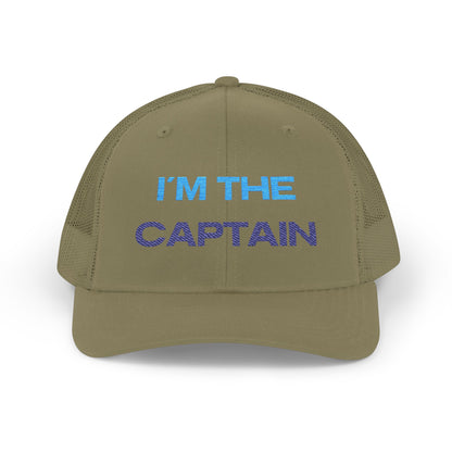 I’m The Captain Trucker Cap — Embroidered Snapback Hat for Boaters & Team Leaders