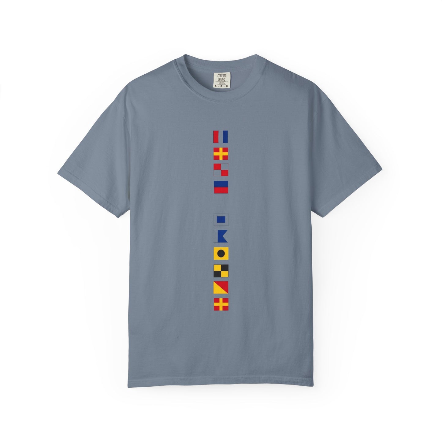 Nautical Signal Flag T-Shirt | Maritime Alphabet Graphic Tee | International Code Flags Shirt | Sailing Yacht Gift | Selected Crew Apparel