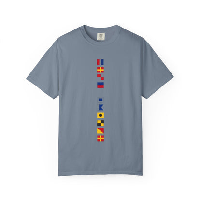 Nautical Signal Flag T-Shirt | Maritime Alphabet Graphic Tee | International Code Flags Shirt | Sailing Yacht Gift | Selected Crew Apparel
