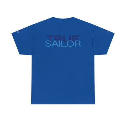 True Sailor Sunset T-Shirt "The Witness of Light" — Sailboat Sunset Graphic Tee with "True Sailor" Back