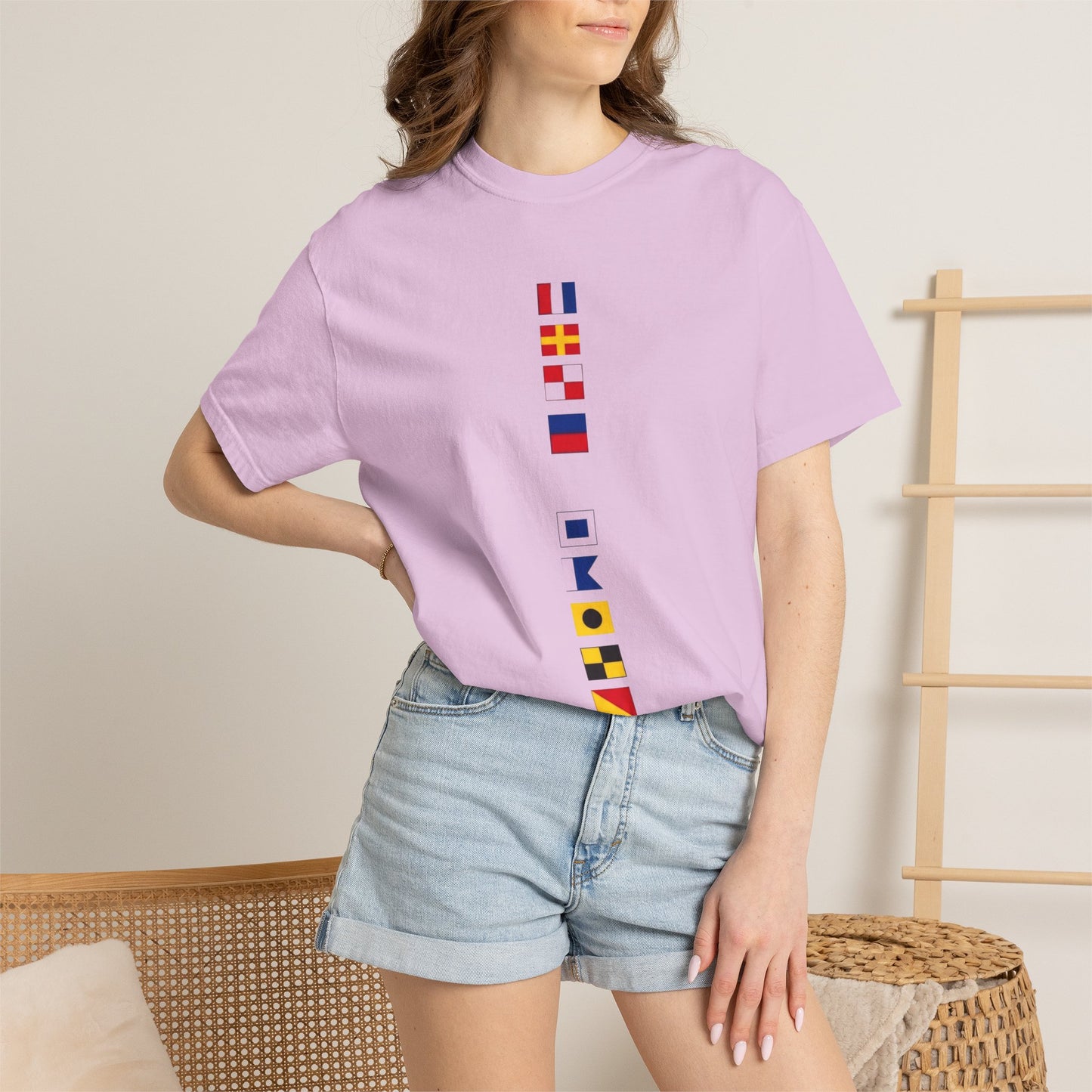 Nautical Signal Flag T-Shirt | Maritime Alphabet Graphic Tee | International Code Flags Shirt | Sailing Yacht Gift | Selected Crew Apparel