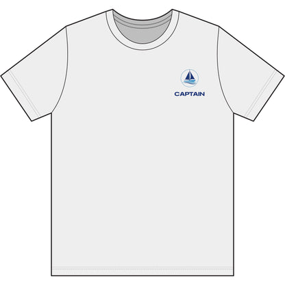 Captain Performance Tee | Nautical Sailboat|Logo Athletic Shirt | Sailing Gift for Men/Women | Moisture Wicking Ocean Apparel | UV Sun Protection Skipper Shirt