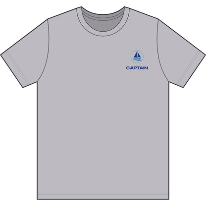 Captain Performance Tee | Nautical Sailboat|Logo Athletic Shirt | Sailing Gift for Men/Women | Moisture Wicking Ocean Apparel | UV Sun Protection Skipper Shirt
