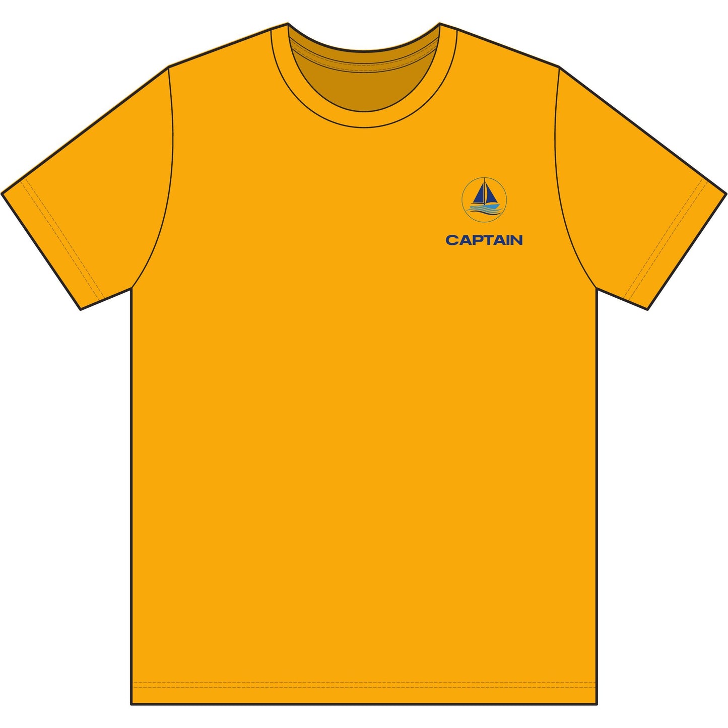 Captain Performance Tee | Nautical Sailboat|Logo Athletic Shirt | Sailing Gift for Men/Women | Moisture Wicking Ocean Apparel | UV Sun Protection Skipper Shirt