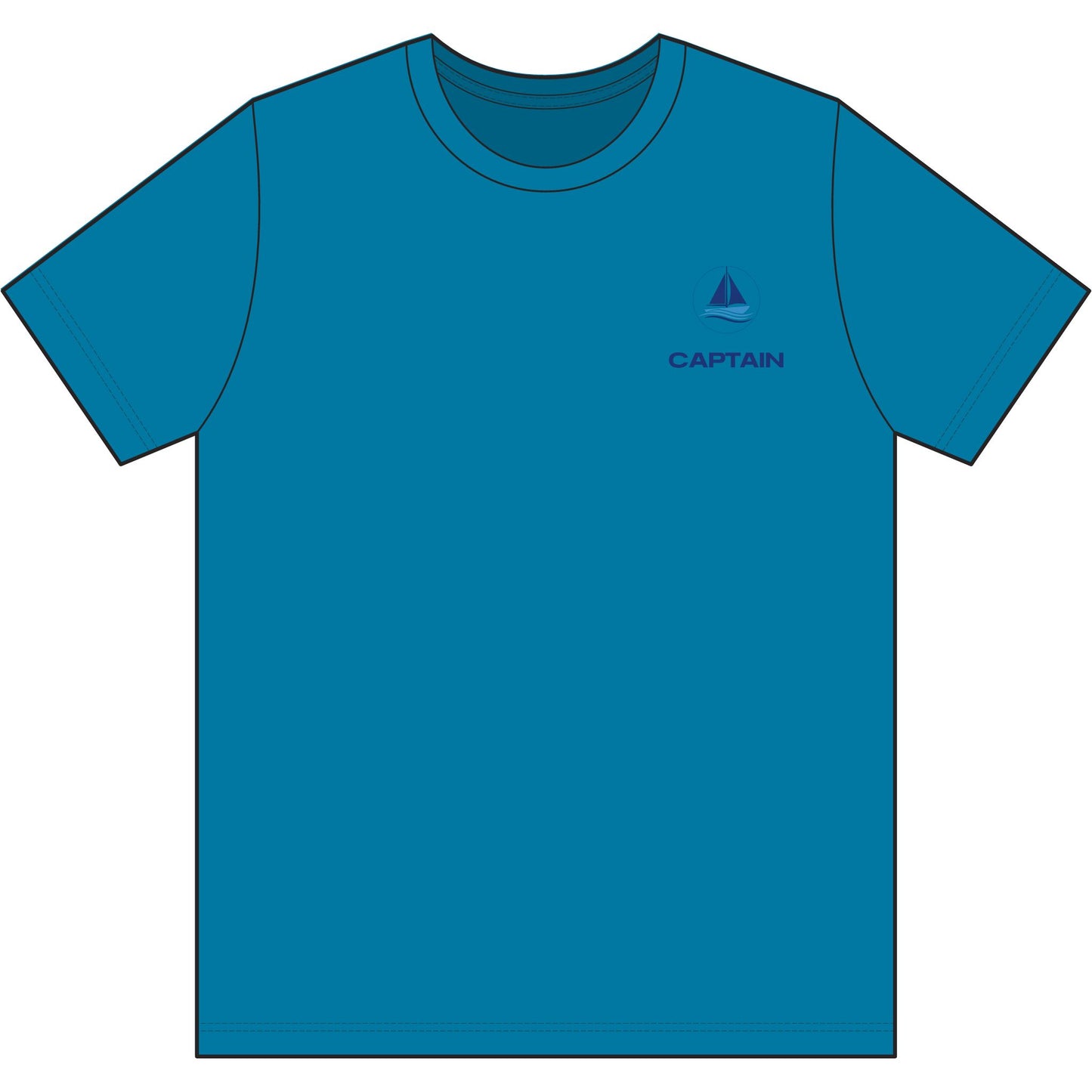 Captain Performance Tee | Nautical Sailboat|Logo Athletic Shirt | Sailing Gift for Men/Women | Moisture Wicking Ocean Apparel | UV Sun Protection Skipper Shirt