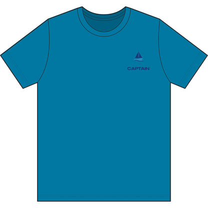 Captain Performance Tee | Nautical Sailboat|Logo Athletic Shirt | Sailing Gift for Men/Women | Moisture Wicking Ocean Apparel | UV Sun Protection Skipper Shirt