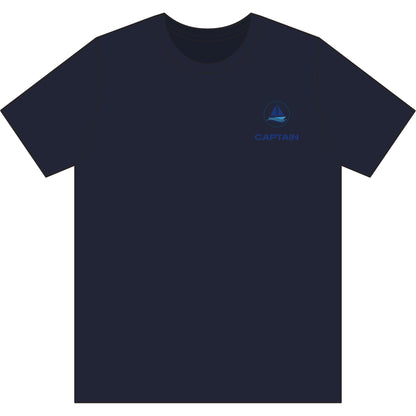 Captain Performance Tee | Nautical Sailboat|Logo Athletic Shirt | Sailing Gift for Men/Women | Moisture Wicking Ocean Apparel | UV Sun Protection Skipper Shirt
