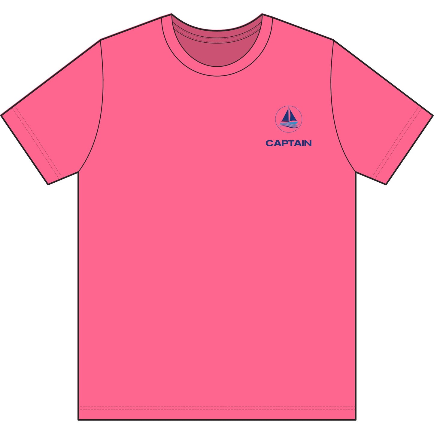 Captain Performance Tee | Nautical Sailboat|Logo Athletic Shirt | Sailing Gift for Men/Women | Moisture Wicking Ocean Apparel | UV Sun Protection Skipper Shirt