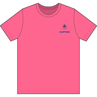 Captain Performance Tee | Nautical Sailboat|Logo Athletic Shirt | Sailing Gift for Men/Women | Moisture Wicking Ocean Apparel | UV Sun Protection Skipper Shirt
