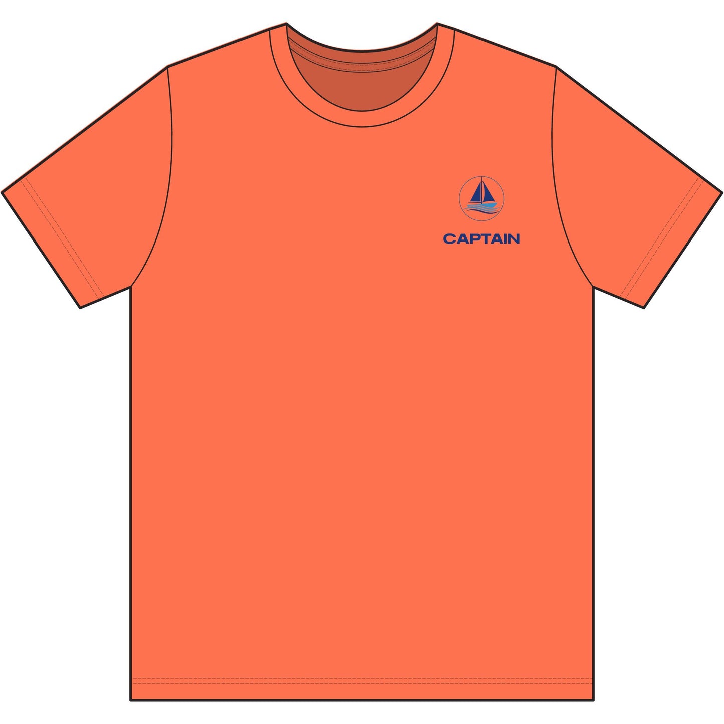 Captain Performance Tee | Nautical Sailboat|Logo Athletic Shirt | Sailing Gift for Men/Women | Moisture Wicking Ocean Apparel | UV Sun Protection Skipper Shirt