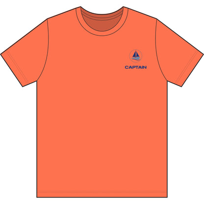 Captain Performance Tee | Nautical Sailboat|Logo Athletic Shirt | Sailing Gift for Men/Women | Moisture Wicking Ocean Apparel | UV Sun Protection Skipper Shirt