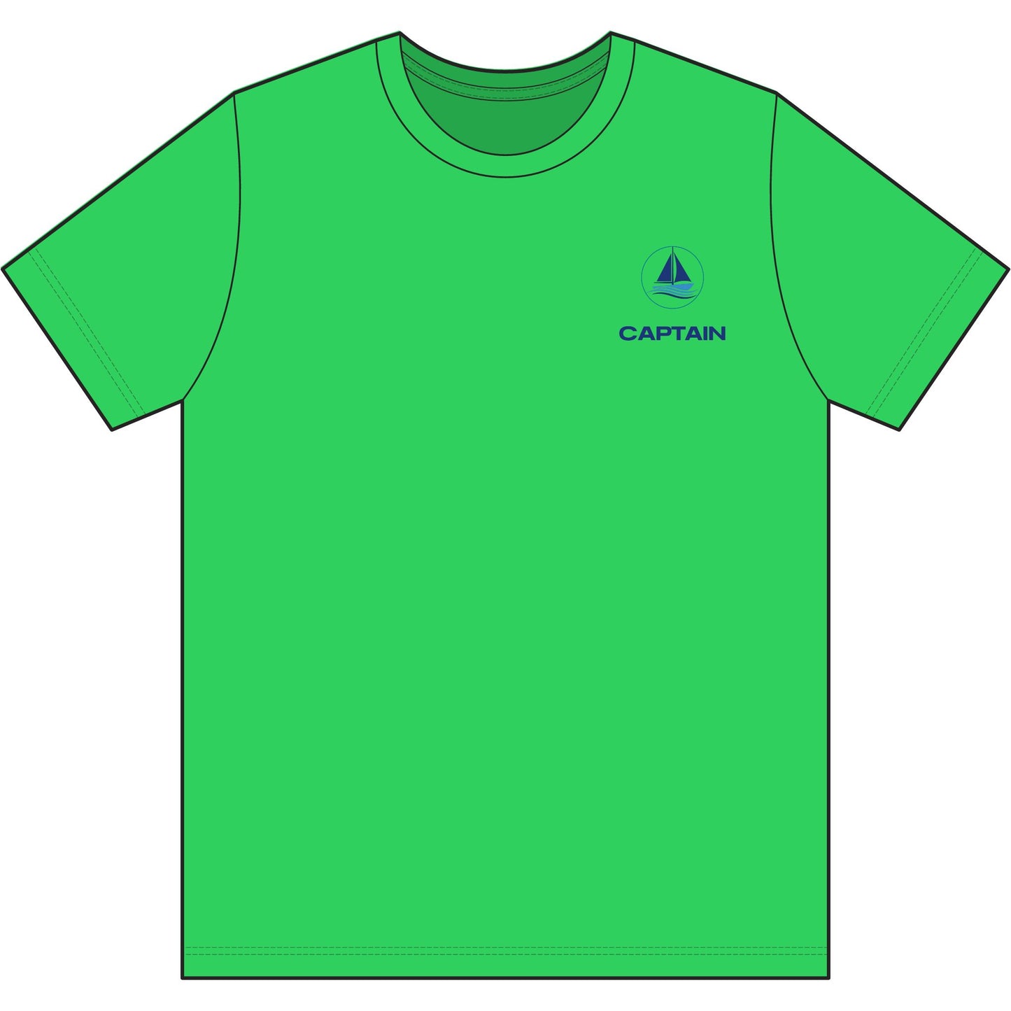 Captain Performance Tee | Nautical Sailboat|Logo Athletic Shirt | Sailing Gift for Men/Women | Moisture Wicking Ocean Apparel | UV Sun Protection Skipper Shirt