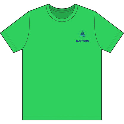 Captain Performance Tee | Nautical Sailboat|Logo Athletic Shirt | Sailing Gift for Men/Women | Moisture Wicking Ocean Apparel | UV Sun Protection Skipper Shirt