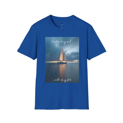 Sailboat Sunset T-Shirt – “Captains of my soul…sailor of my fate” Nautical Graphic Tee