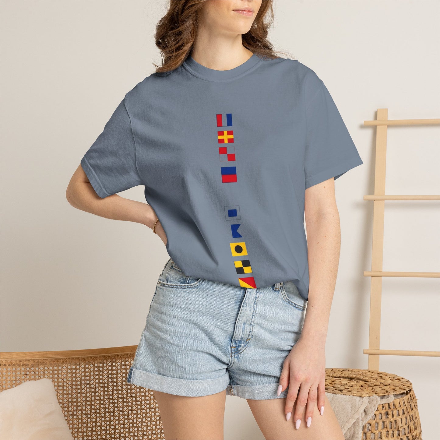 Nautical Signal Flag T-Shirt | Maritime Alphabet Graphic Tee | International Code Flags Shirt | Sailing Yacht Gift | Selected Crew Apparel