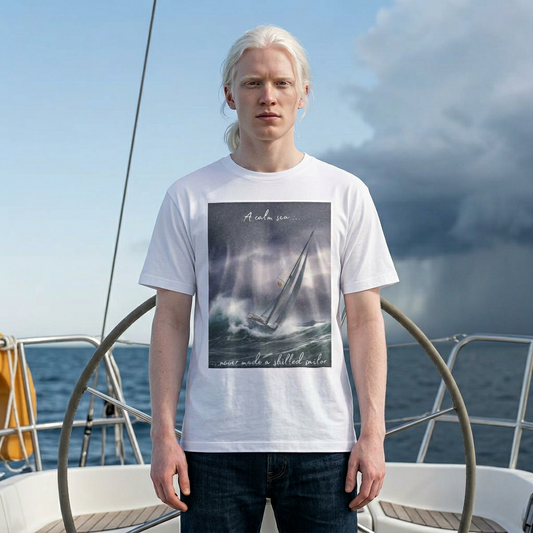 Unisex Nautical T-Shirt - "Skilled Sailor" Graphic Art
