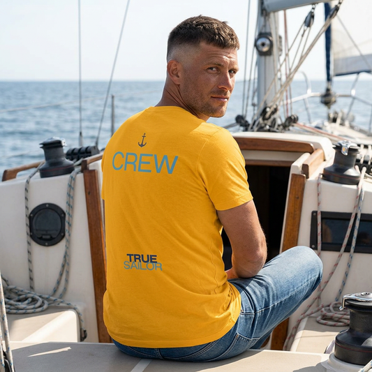 Crew Performance Tee - Nautical Sailboat Athletic Shirt - Sailing Gift for Men/Women - Matching Boat Crew Apparel - Moisture Wicking UV Sun Protection Shirt