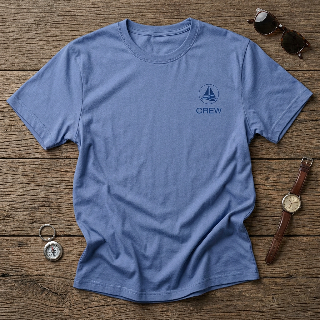 Crew Performance Tee - Nautical Sailboat Athletic Shirt - Sailing Gift for Men/Women - Matching Boat Crew Apparel - Moisture Wicking UV Sun Protection Shirt