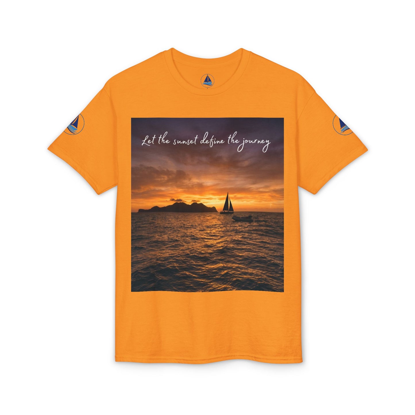 Sailing Sunset T-Shirt | Vintage Yacht Graphic Tee | Nautical Horizon Sailor Gift | Ocean Navigator Apparel | True Sailor Selected Crew