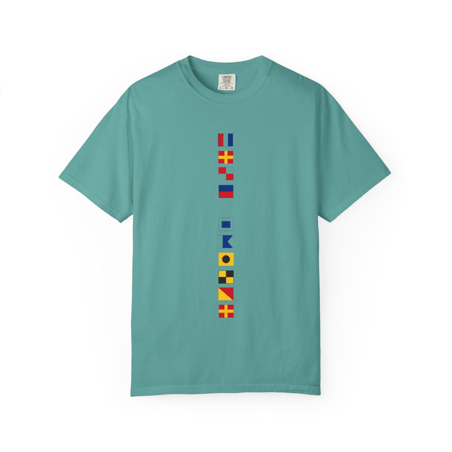 Nautical Signal Flag T-Shirt | Maritime Alphabet Graphic Tee | International Code Flags Shirt | Sailing Yacht Gift | Selected Crew Apparel