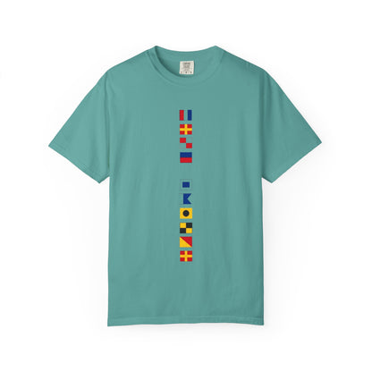 Nautical Signal Flag T-Shirt | Maritime Alphabet Graphic Tee | International Code Flags Shirt | Sailing Yacht Gift | Selected Crew Apparel